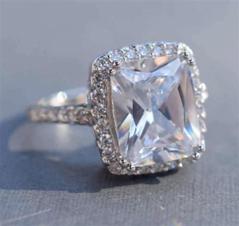 high end faux diamond rings